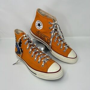 Converse and Come Tees Chuck 70 High Star Light Path Orange Sneakers.